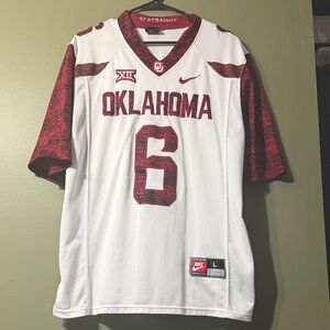 Baker Mayfield Nike White & Crimson Oklahoma Football Jersey